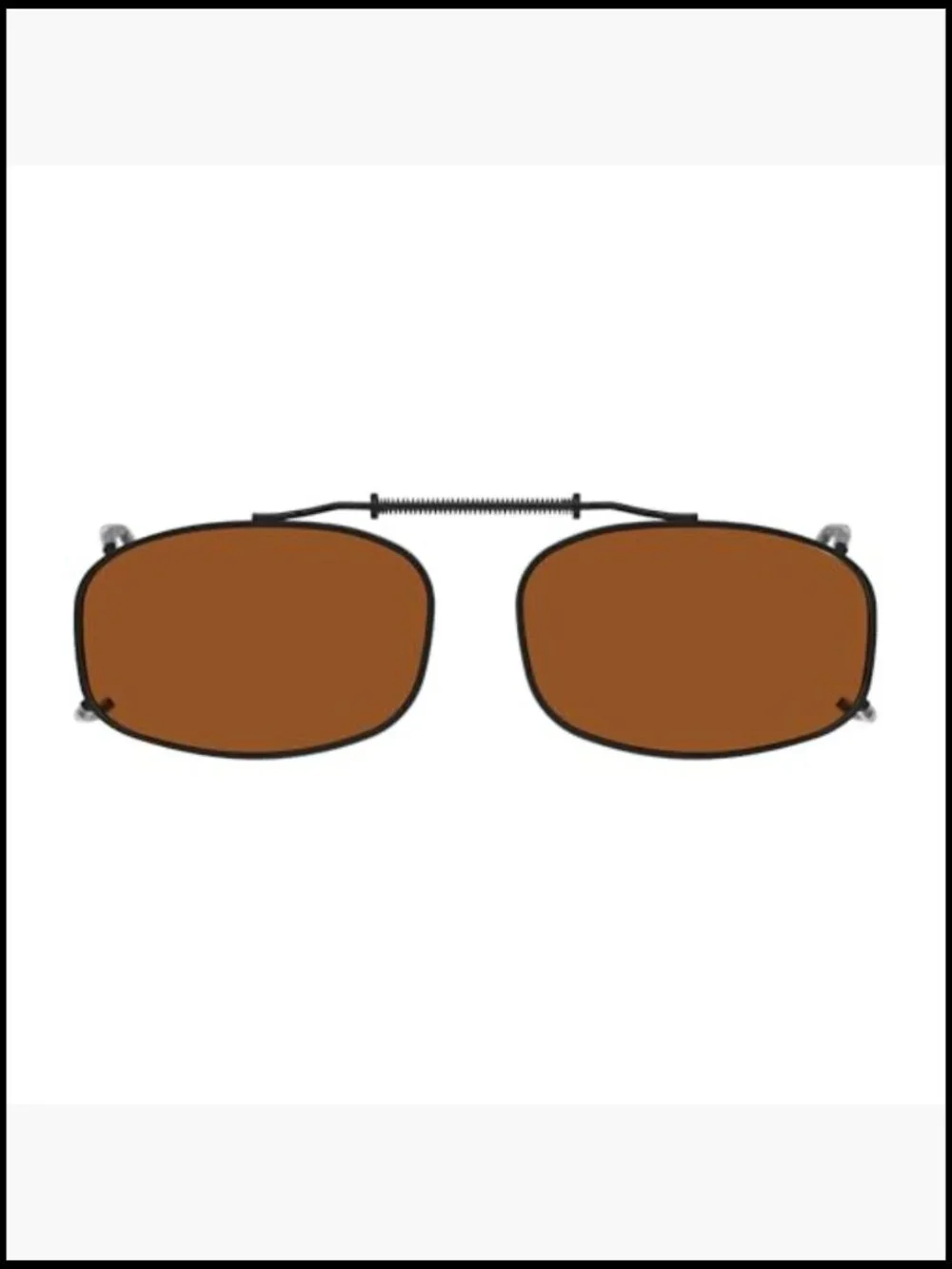 Polarized Clip-On Sunglasses Metal Frame Rimless UV Protection